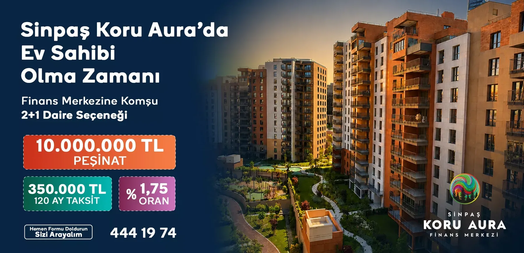مشروع Sinpaş Koru Aura | Finans Merkezi / Ümraniye إسطنبول